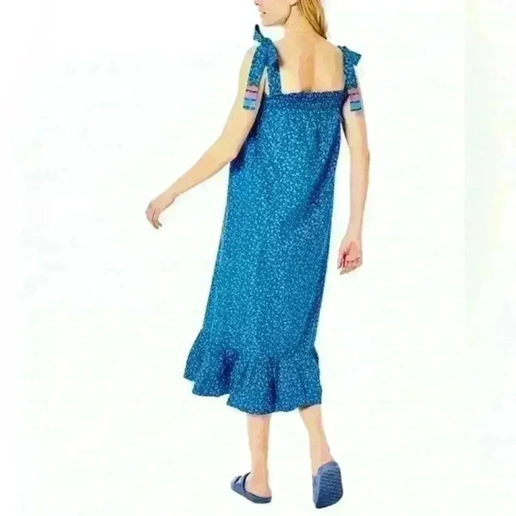 Addison Bay Bluff Cobalt Blue Tie Shoulder Maxi Dress Size Large MSRP $148 - Picture 2 of 6